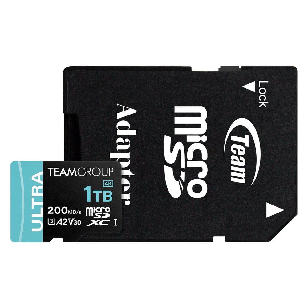 Карта памяти Team Group Ultra microSDXC 1 Tb с адаптером UHS-I U3 Class 10 скорость чтения 200 MB/s запись 170 MB/s (TULMSDX1TIA2V3022503)