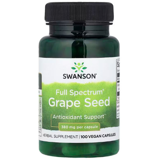 Добавка Виноградные косточки Swanson Grape Seed Full Spectrum 380 мг 100 вегетарианских капсул