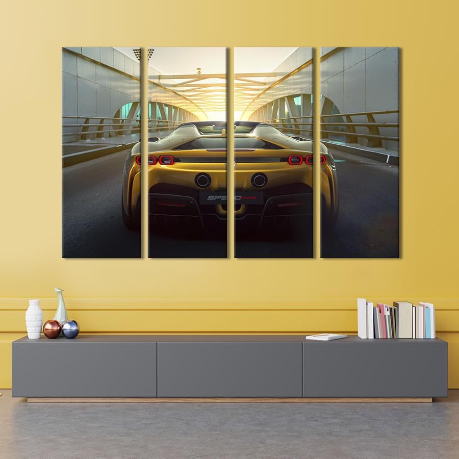 Картина на холсте Роскошная Ferrari SF90 Spider 209x133 см (1319-41)