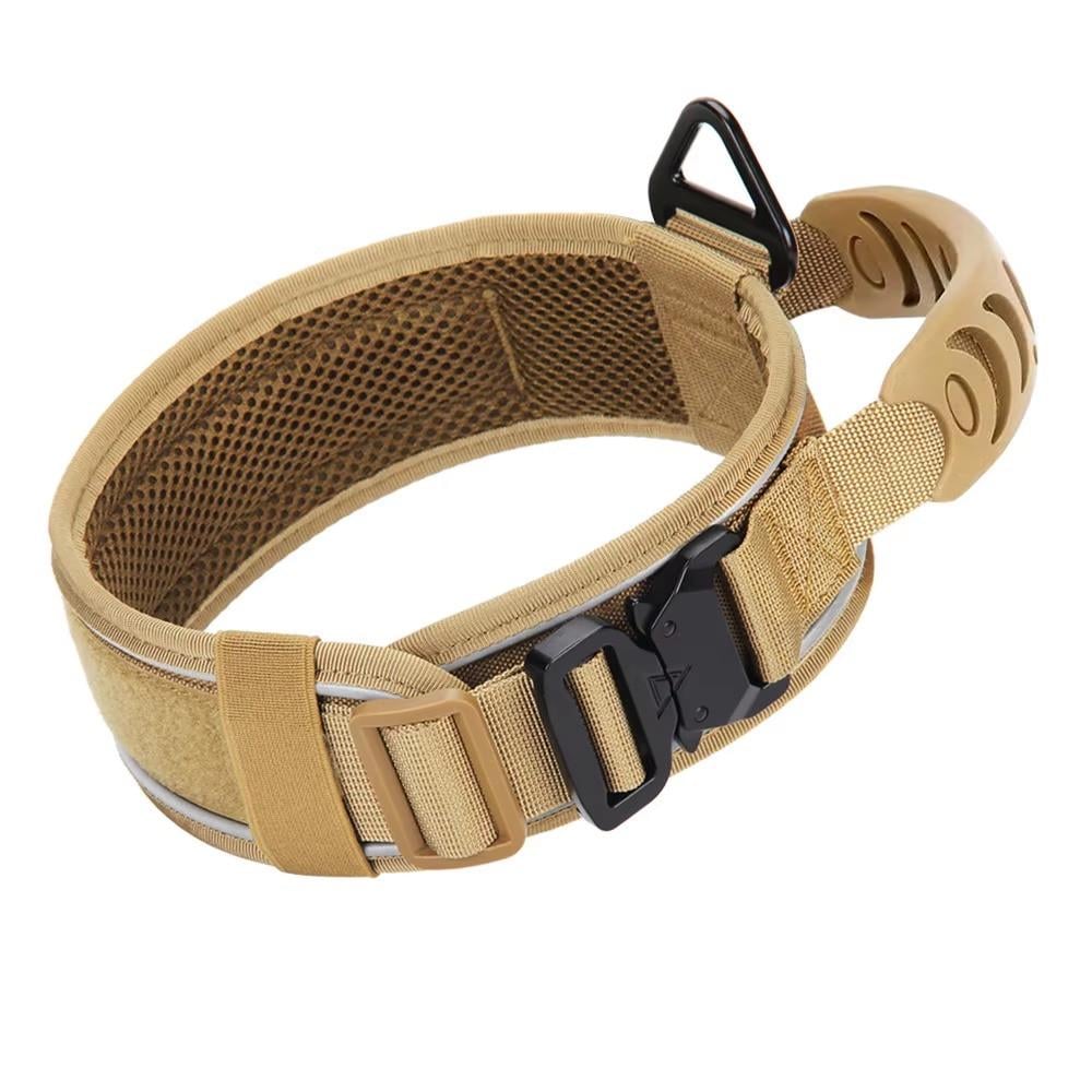 Нашийник для собак Harness Tactical широкий нейлоновий з металевою пряжкою-фастекс M Коричневий - фото 1 Нашийник для собак Harness Tactical широкий нейлоновий з металевою пряжкою-фастекс M Коричневий - фото 1