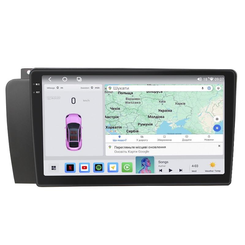 Автомагнитола штатная Lesko для Volvo S60 I Рестайлинг 2004-2009 4/64 QLED CarPlay 4G Wi-Fi GPS Prime 9" (22391866)