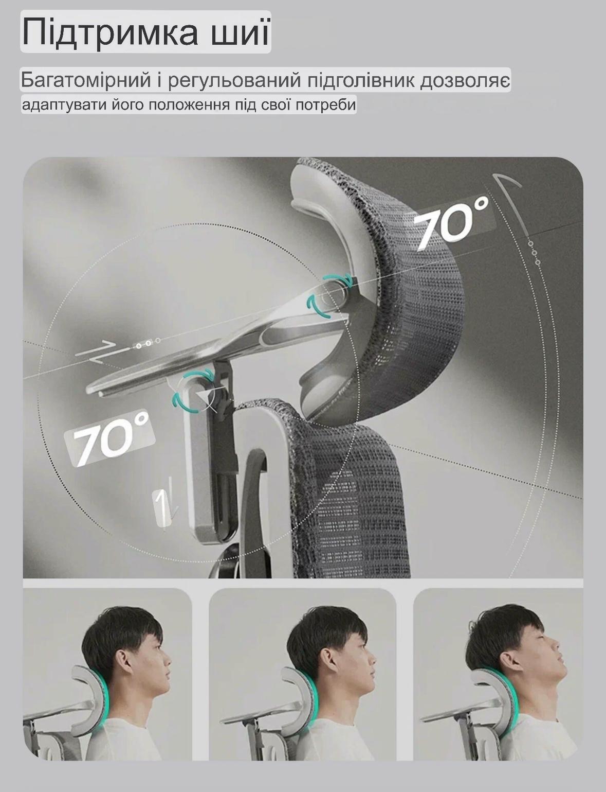 Офісне крісло Hbada E3 Pro 4.0 Сірий - фото 2