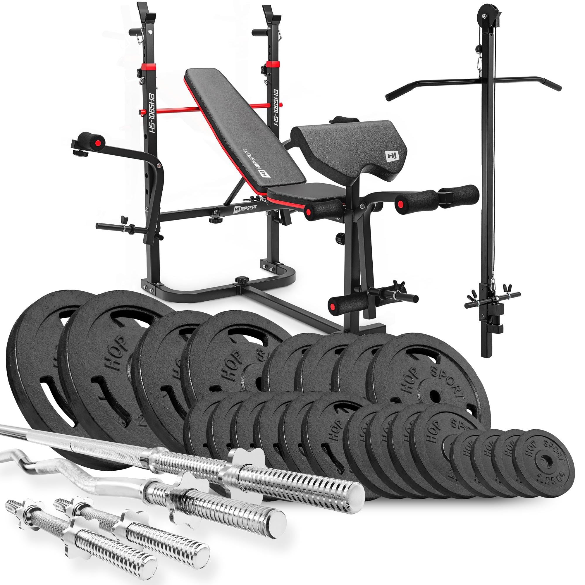 Набор STRONG 179 кг со скамьей HS-1065