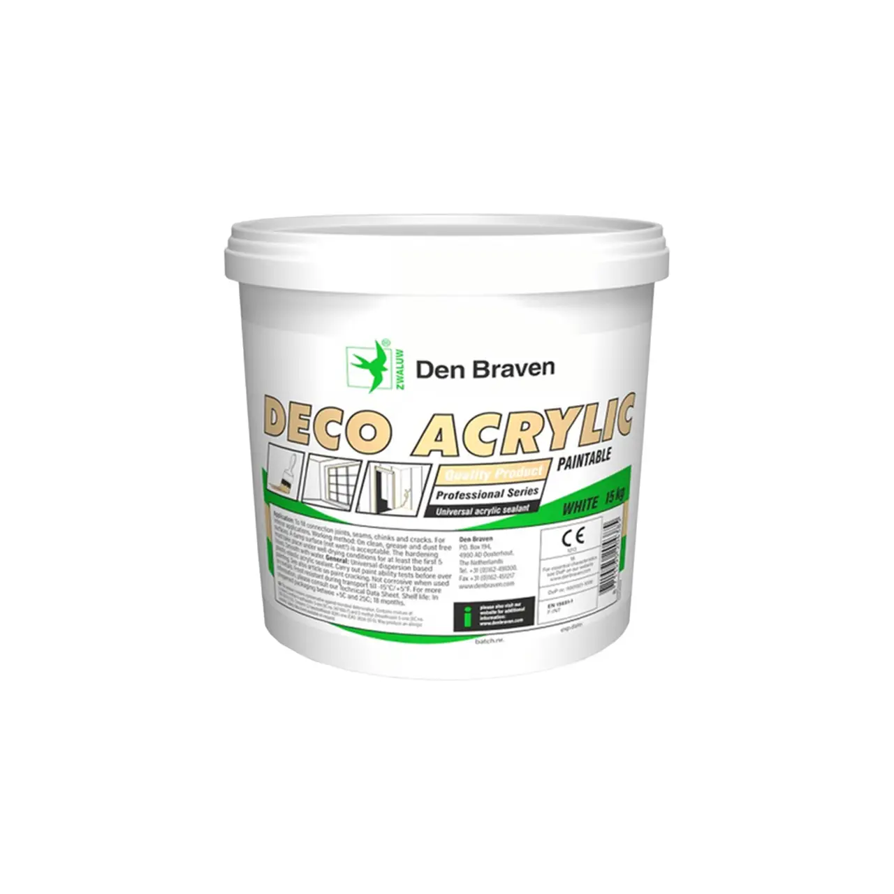 Герметик силакриловый Den Braven Deco Acrylic 15 кг Белый (31068146)