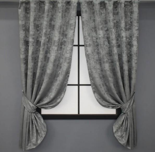 Комплект штор SULTAN YL жаккард 1,3х1,7 м 2 шт. Серый (1212ш)