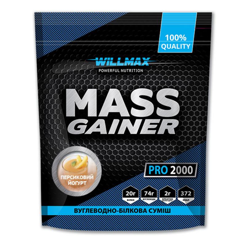 Гейнер Willmax MASS GAINER 2 кг Персиковый йогурт