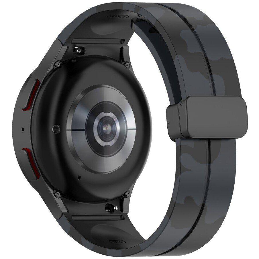 Ремешок силиконовый Watchbands Cls-color для Samsung Galaxy Watch 6 40 мм/6 44 мм Черно-серый (EP01-6WB48769542)