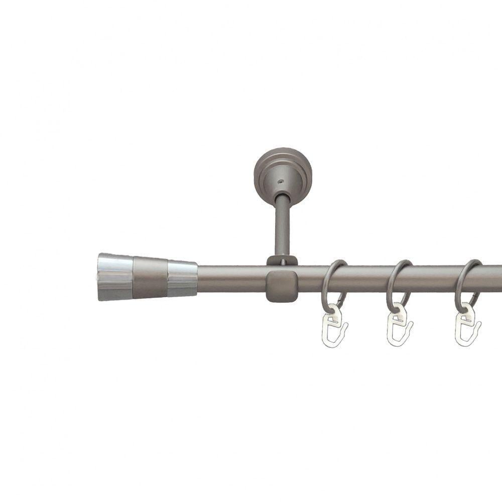 Карниз Orvit Валео однорядный гладкий 16 мм 200 см Сатин (6091280)