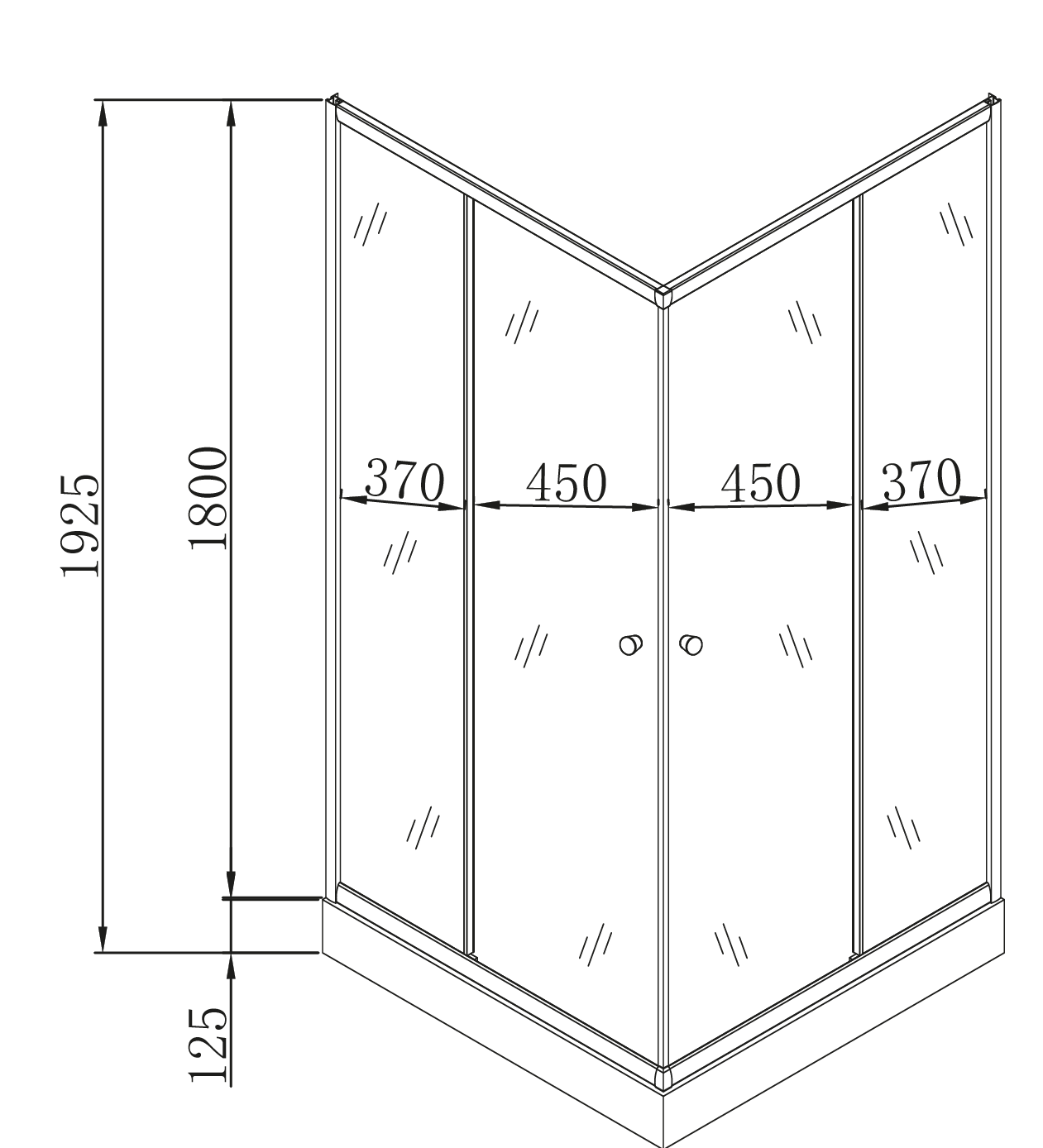 Душова кабіна MIXXUS CUBIC SCT01-90x90x195-FB квадратна скло 4 мм з підонном 90x90 см Хром (OL-MI6903) - фото 15