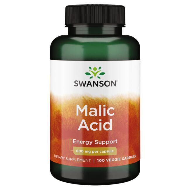 Яблочная кислота Swanson Malic Acid 600 мг 100 Veg Caps