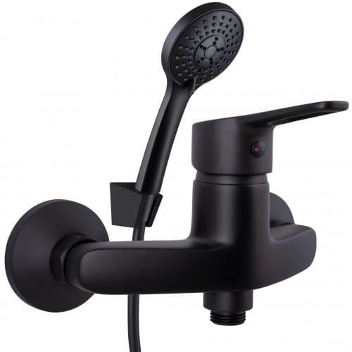 Смеситель для душа Rubineta Uno 12 K BK2 однорычажный Черный матовый (N20D661)