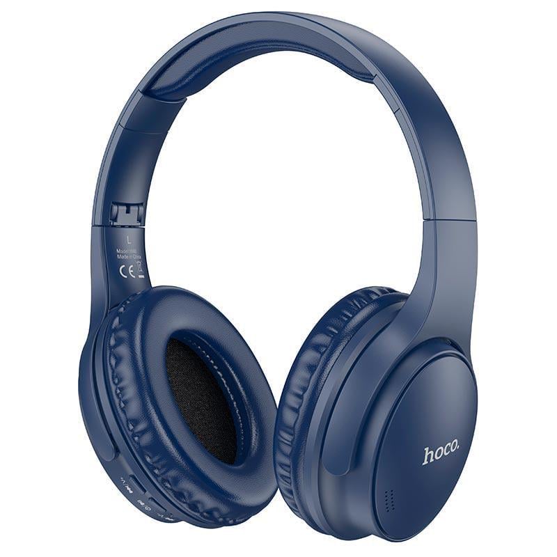 Наушники беспроводные Hoco Mighty BT headphones W40 BT5.3 7H AUX/TF Card Type-C Blue (574067)