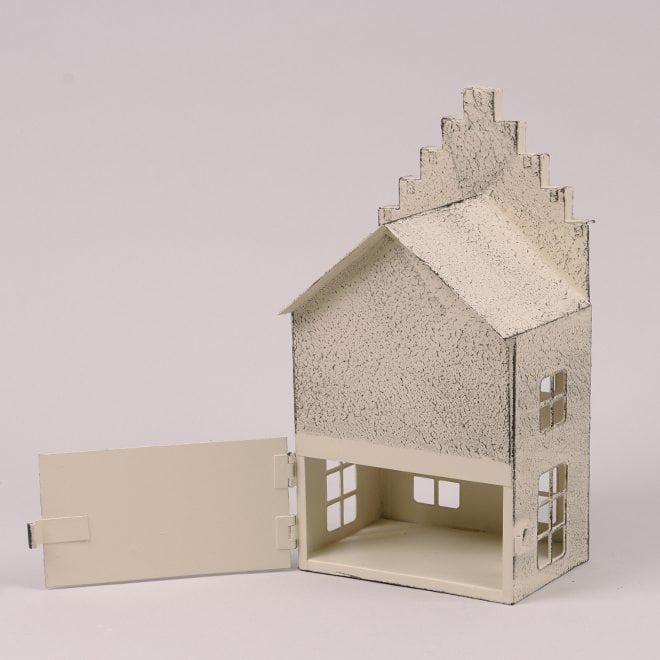 Подсвечник Flora Домик металлический 25 см Кремовый (39584) - фото 3 Подсвечник Flora Домик металлический 25 см Кремовый (39584) - фото 3