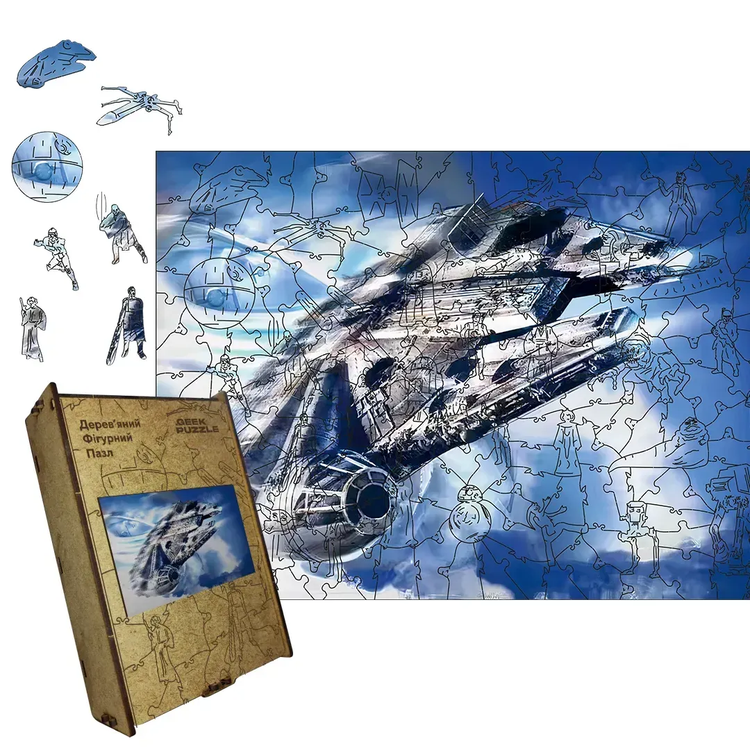 Пазл дерев'яний фігурний прорив соколу А3 200 ел.