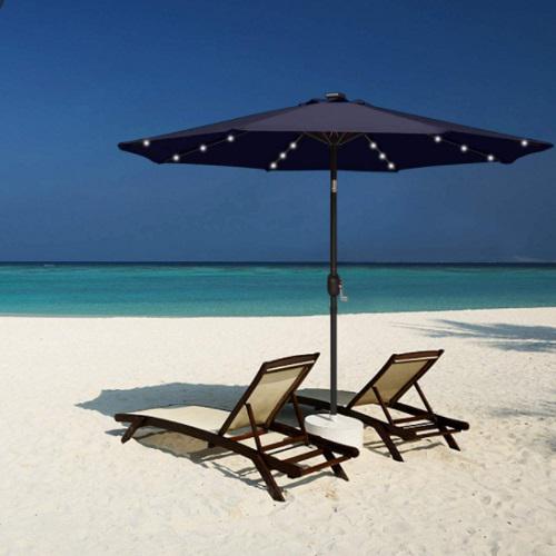 Зонт Кафе с led-подсветкой антиветер Stenson MH-3836 2.7м 6 спиц черный - фото 3 Зонт Кафе с led-подсветкой антиветер Stenson MH-3836 2.7м 6 спиц черный - фото 3