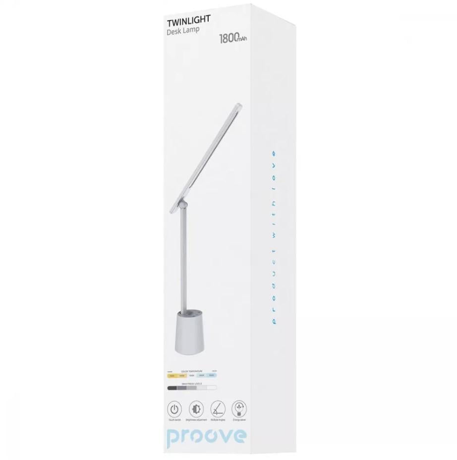 Лампа настільна акумуляторна Proove TwinLight Білий - фото 3 Лампа настільна акумуляторна Proove TwinLight Білий - фото 3
