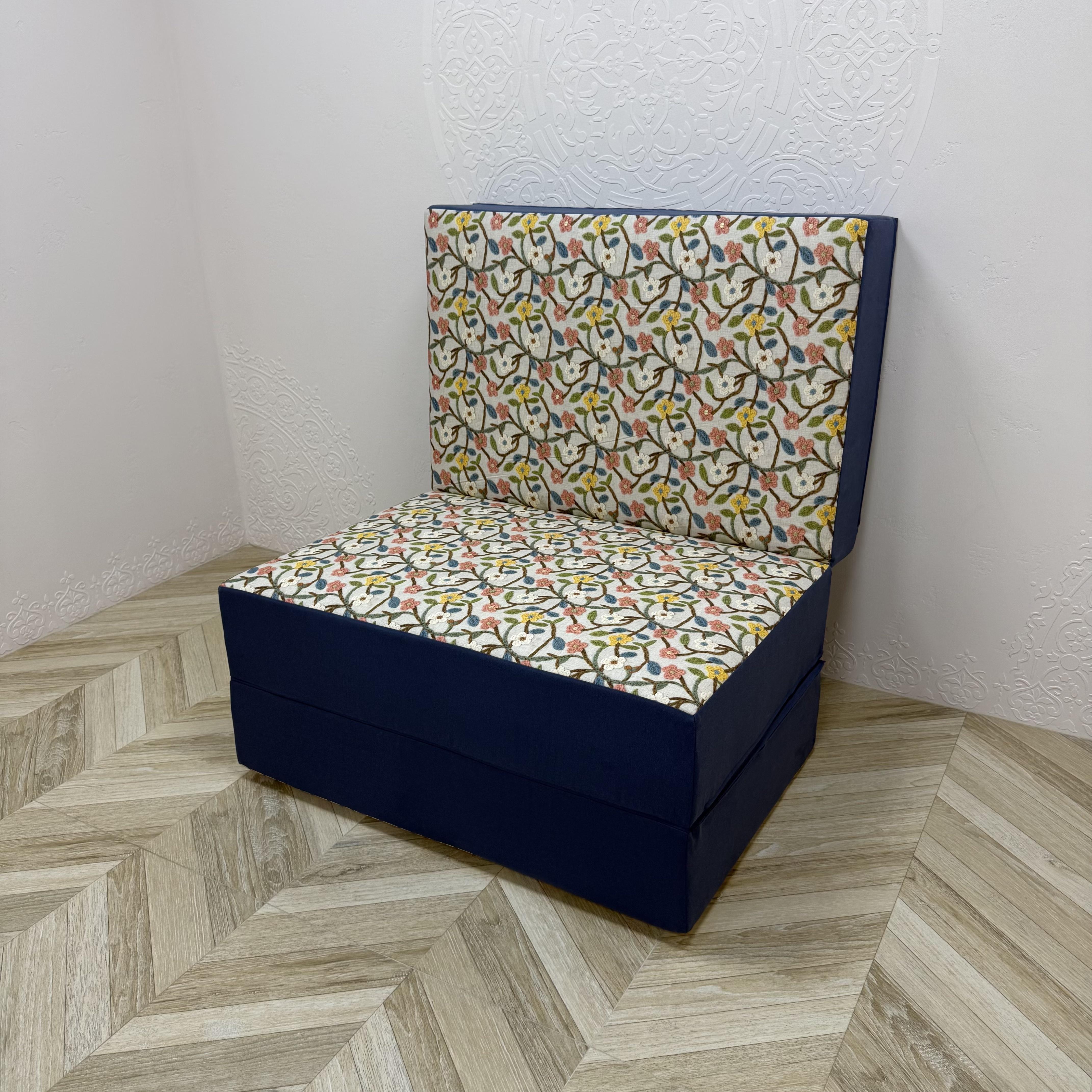 Матрас-трансформер Comfort Home maxi Knitted flowers раскладной панама 200х120х20 см