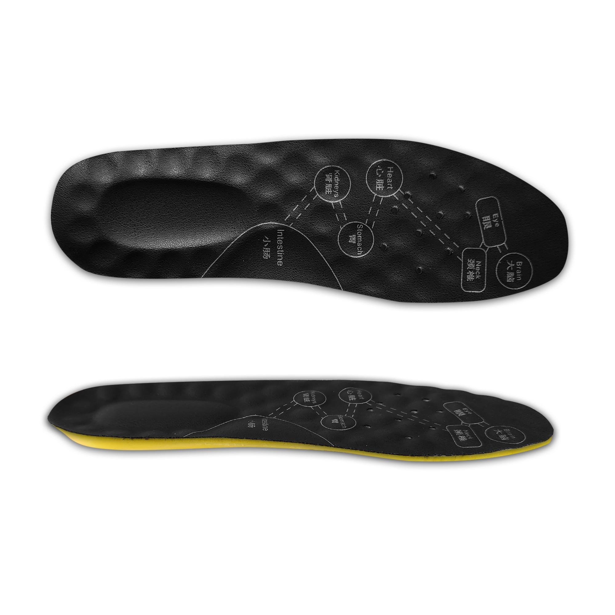 Стельки для обуви массажные р. 43,5 с амортизационным эффектом 28,5 см Черный (E-02 №6)