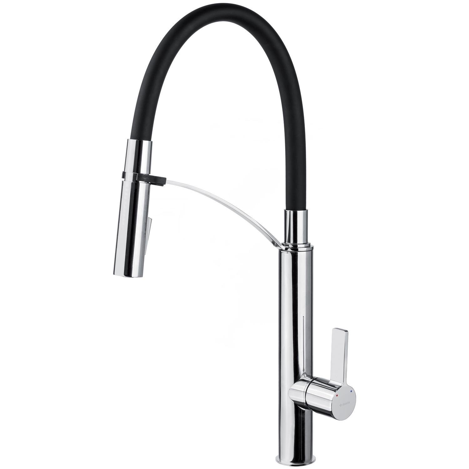 Смеситель для кухни Deante Gerbera BGB_B720 с гибким изливом Черный (205337)
