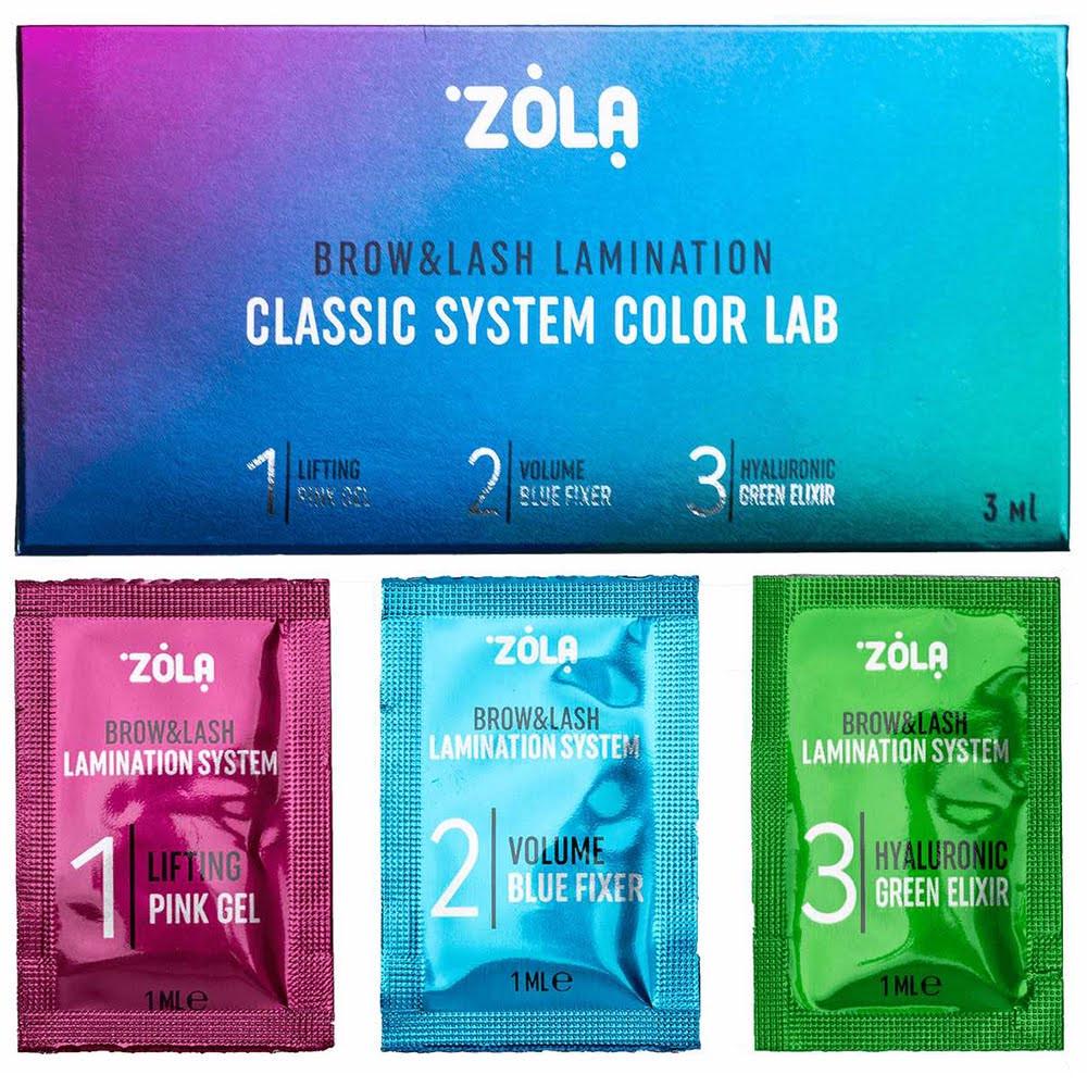 Набор средств в саше Zola Brow&Lash Color Lab 3х1 мл