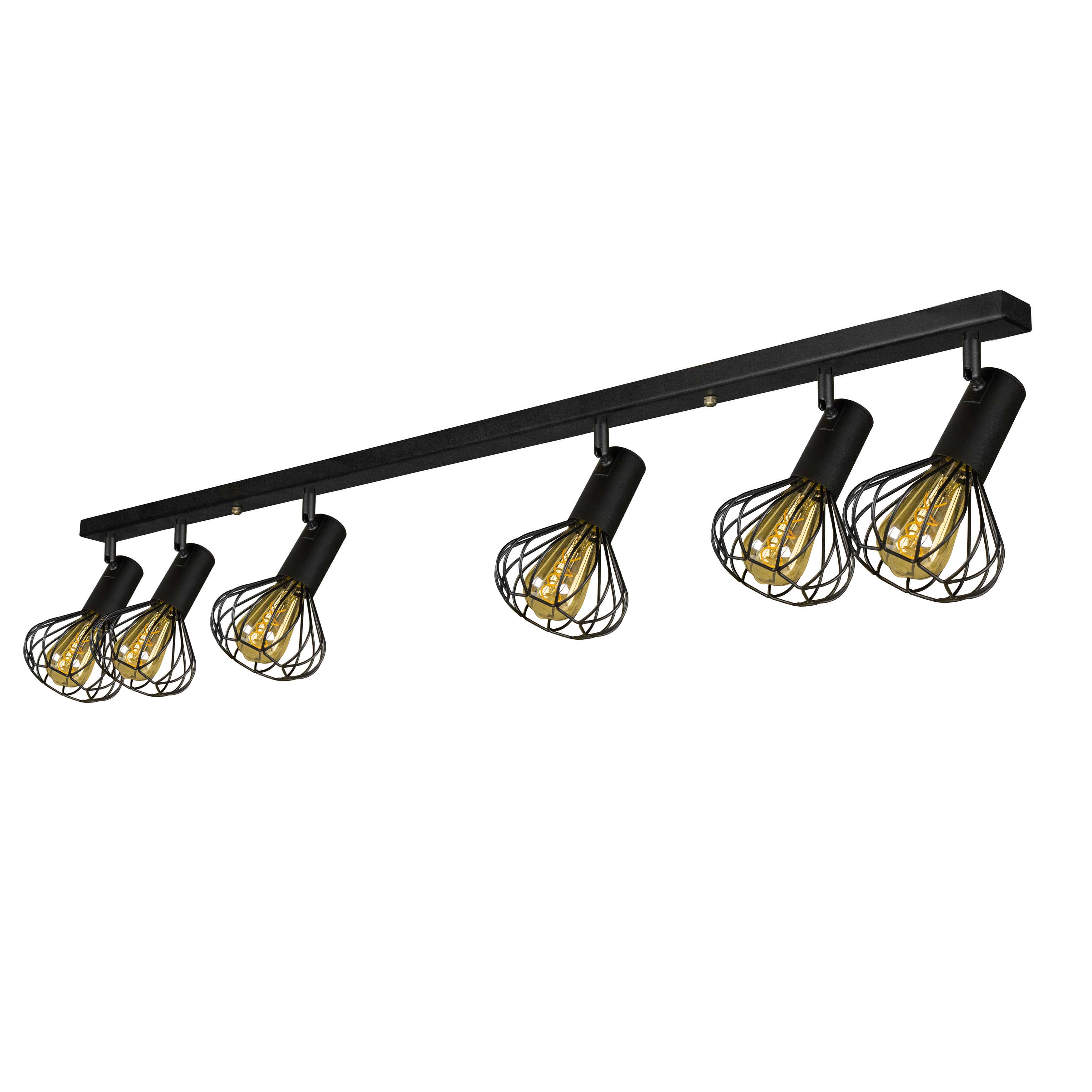 Светильник лофт MSK Electric Lotus потолочный NL 14151-6 BK