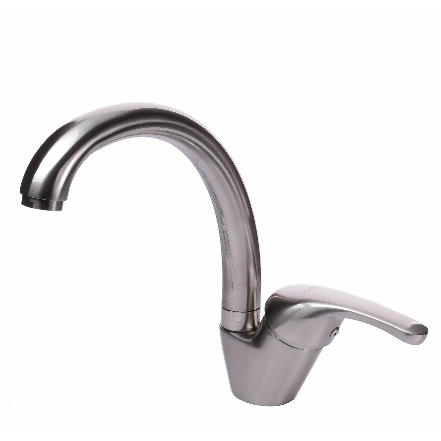 Смеситель для кухни Globus Lux GLSO-0203S-STSTEEL латунь