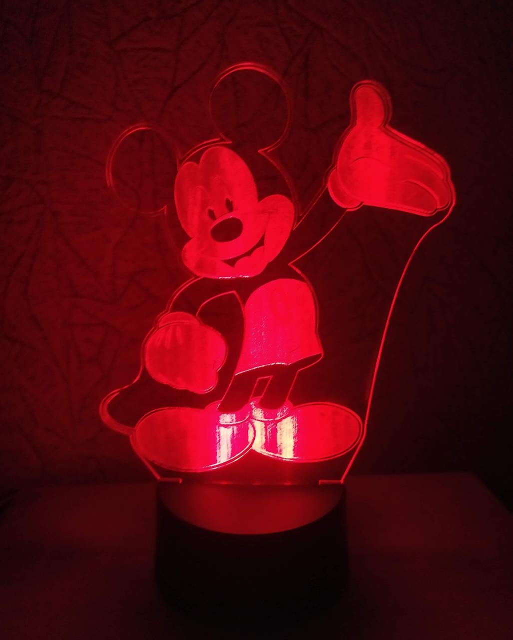 3D-ночник Мики Маус несколько подсветок/на bluetooth (1877959235)