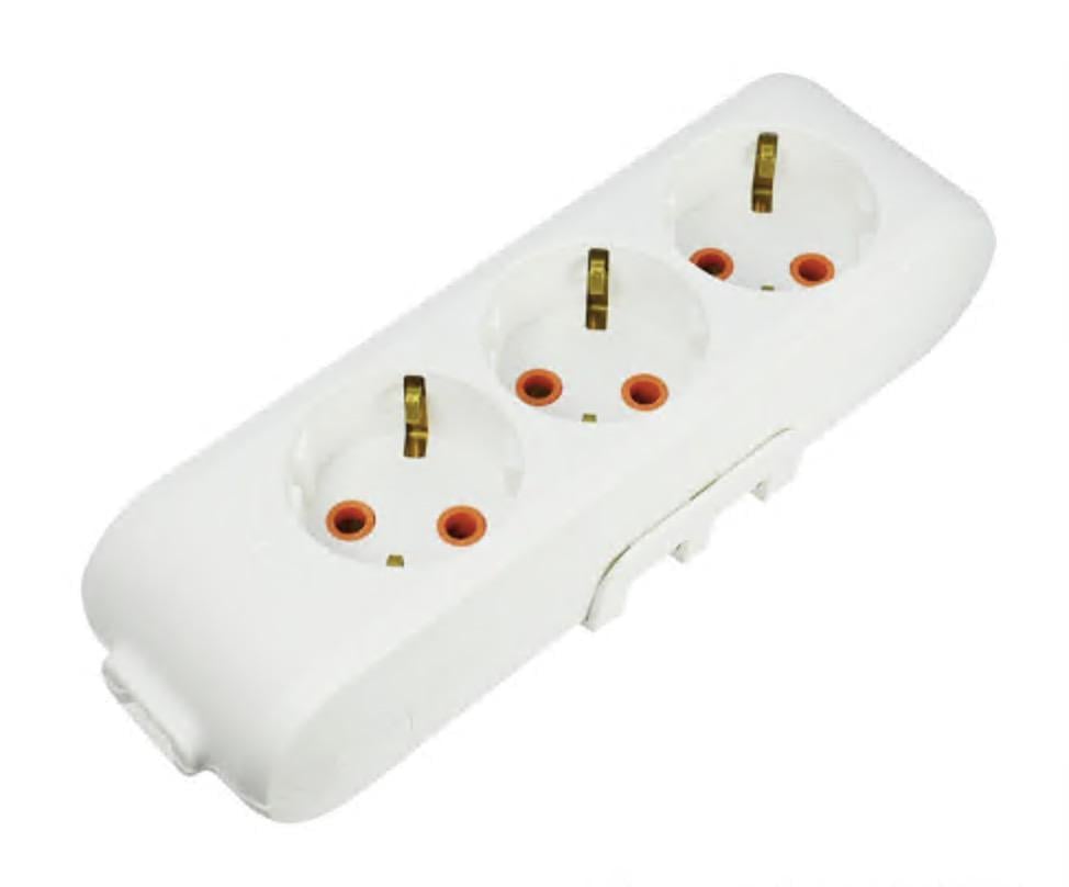 Колодка тримісна Viko Multi-Let з заземленням Білий (27848728)