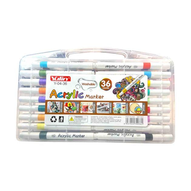 Набор универсальных акриловых маркеров Y04 с кейсом 36 цветов (10030). Набор универсальных акриловых маркеров Y04 с кейсом 36 цветов (10030).