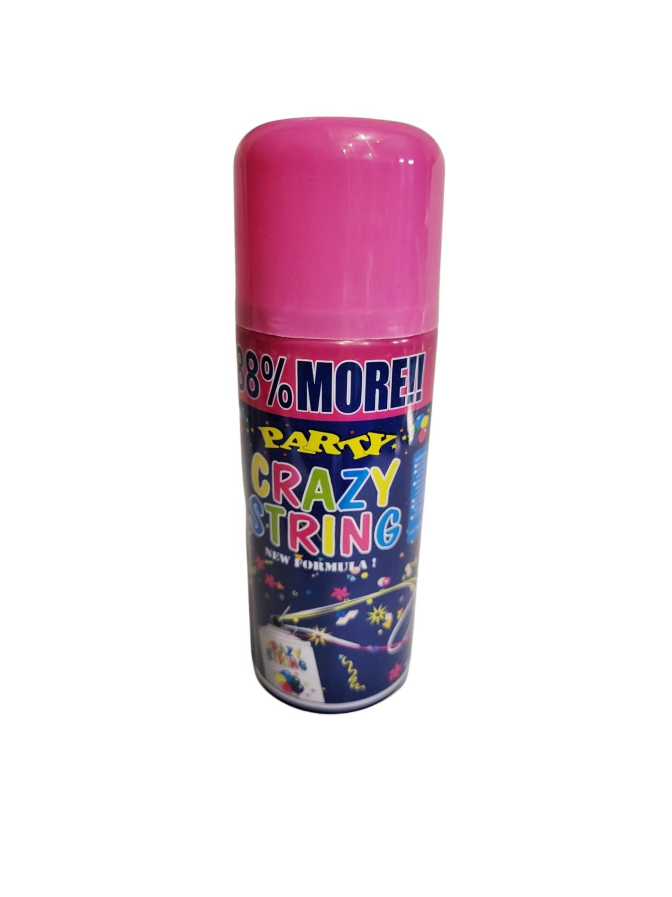 Спрей серпантин для декору в балоні 250 мл Рожевий (25788842)