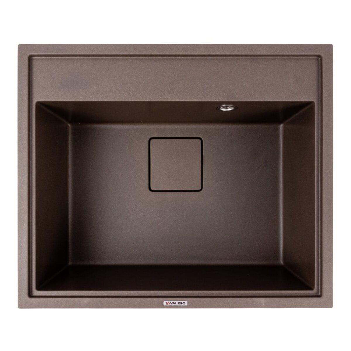 Мойка гранитная Valeso Sherlit 600х500 врезная прямоугольная Титан матовый (PLTM-SP000049267)