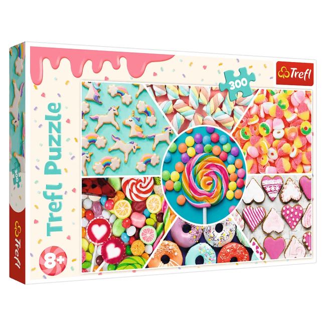Пазли Trefl Солодощі картону на 300 ел. Різнокольоровий (150-98-23004)