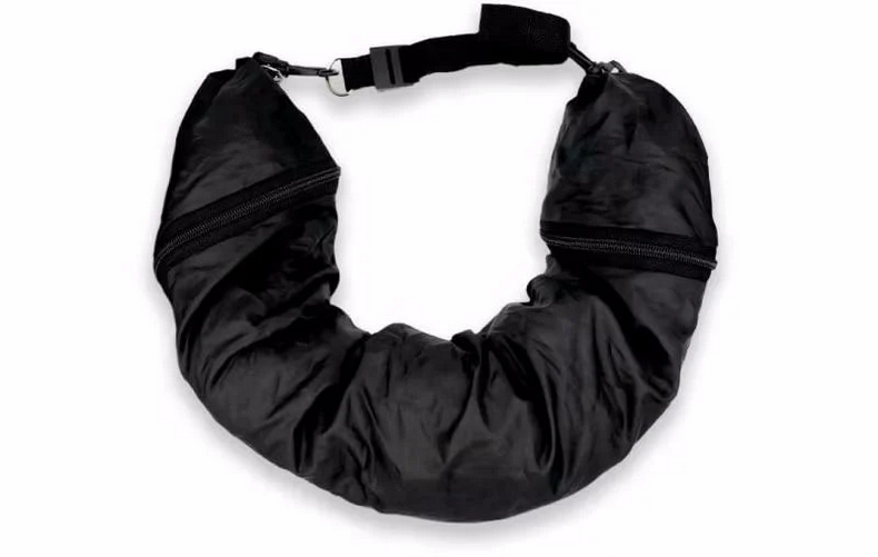 Подушка-сумка дорожная в под шею Черный