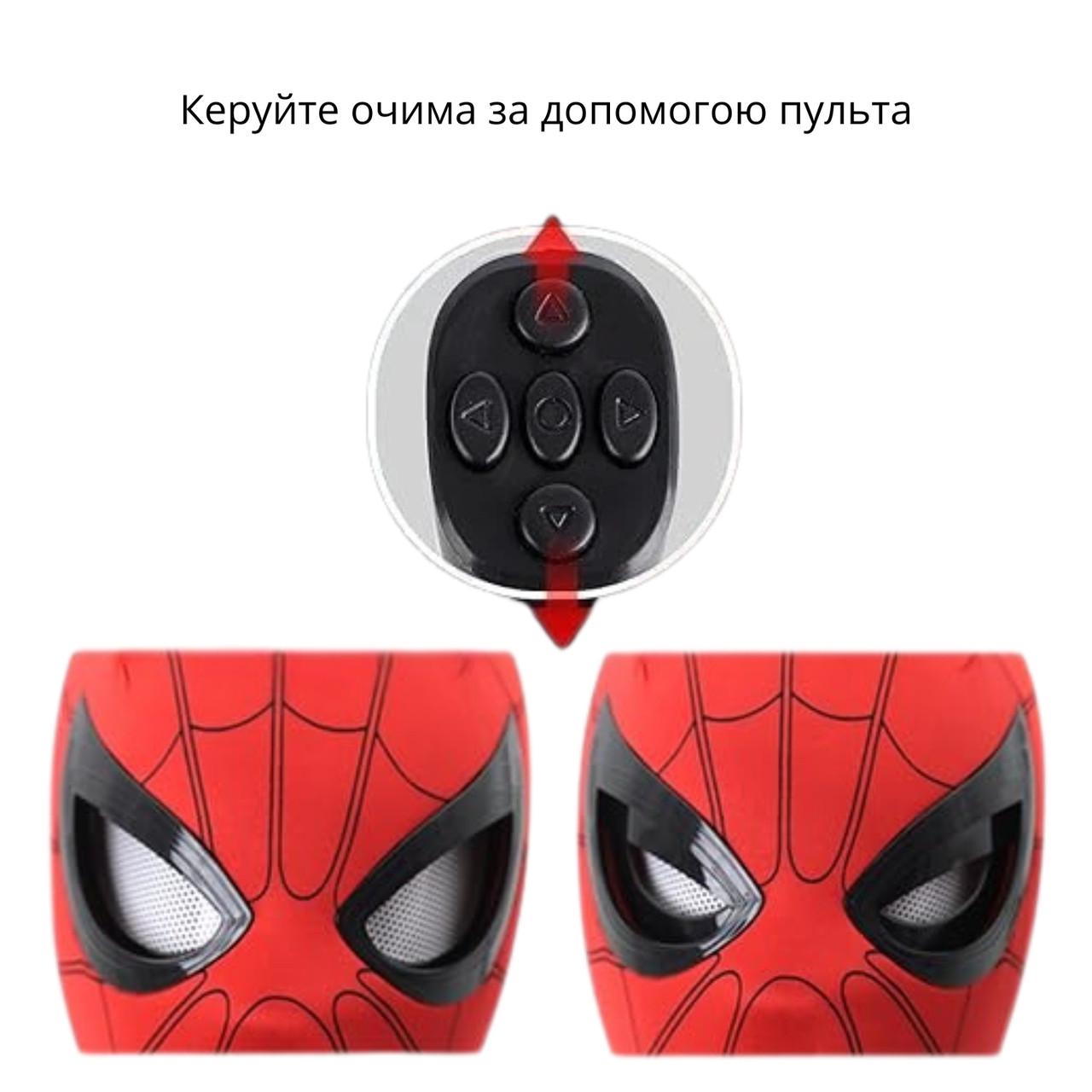 Интерактивная маска Человек Паук с мигающими глазами на пульте (MPPSM1906) - фото 4 Интерактивная маска Человек Паук с мигающими глазами на пульте (MPPSM1906) - фото 4