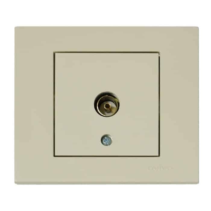 Розетка ТВ проходная врезная Ovivo Electric Grano Кремовый