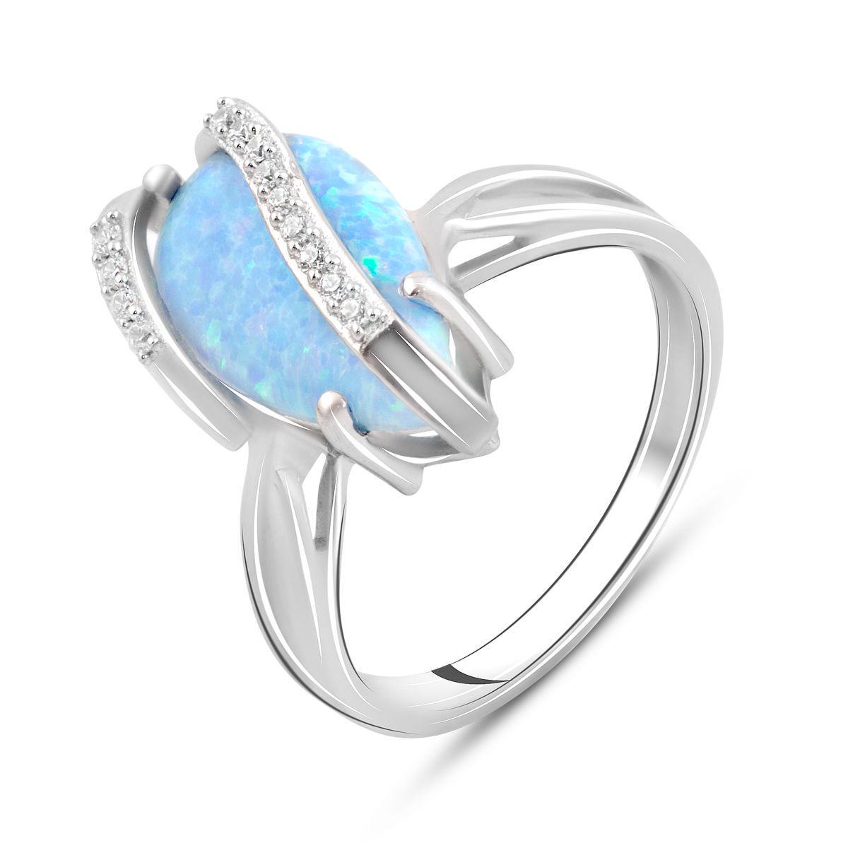 Кольцо серебряное с опалом 1,813 ct 3,83 г р. 19,5 (2097471)