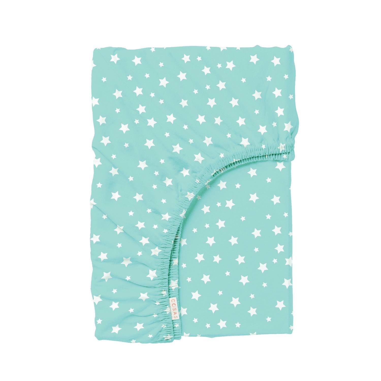Простынь Cosas Mint Starfall на резинке 80х160х20 см (4822052112342)