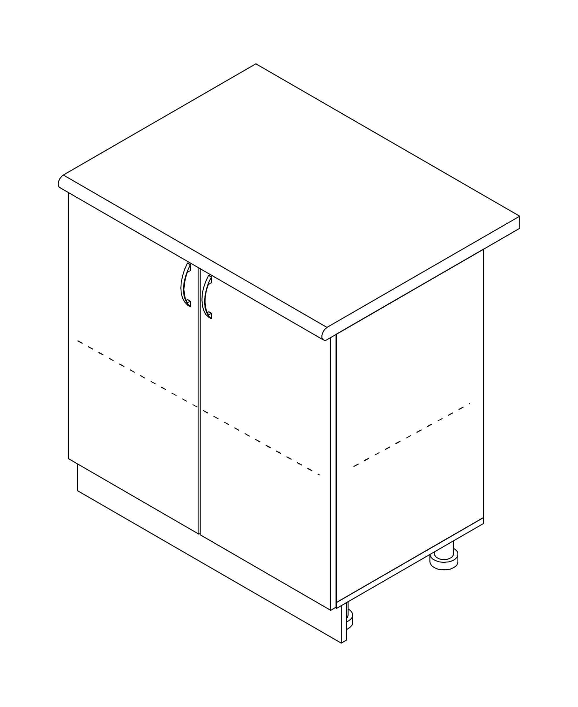 Тумба дводверна МАКСІ-МЕблі без ящиків зі стільницею 1-й кат. складська програма 800 Дуб сонома/Білий гладкий (70076) - фото 2 Тумба дводверна МАКСІ-МЕблі без ящиків зі стільницею 1-й кат. складська програма 800 Дуб сонома/Білий гладкий (70076) - фото 2