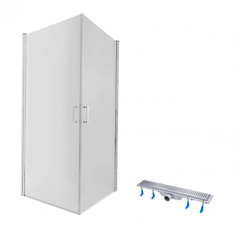 Набор Qtap душевая кабина Gemini CRM1099SC6 90х90 см/стекло Clear 6 мм/трап линейный Dry FB304-600 с сухим затвором и нержавеющей решеткой 600х73 мм Набор Qtap душевая кабина Gemini CRM1099SC6 90х90 см/стекло Clear 6 мм/трап линейный Dry FB304-600 с сухим затвором и нержавеющей решеткой 600х73 мм