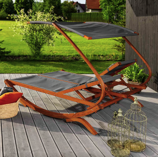 Садовий шезлонг Di Volio Pionza двомісний Сірий (4934) - фото 16