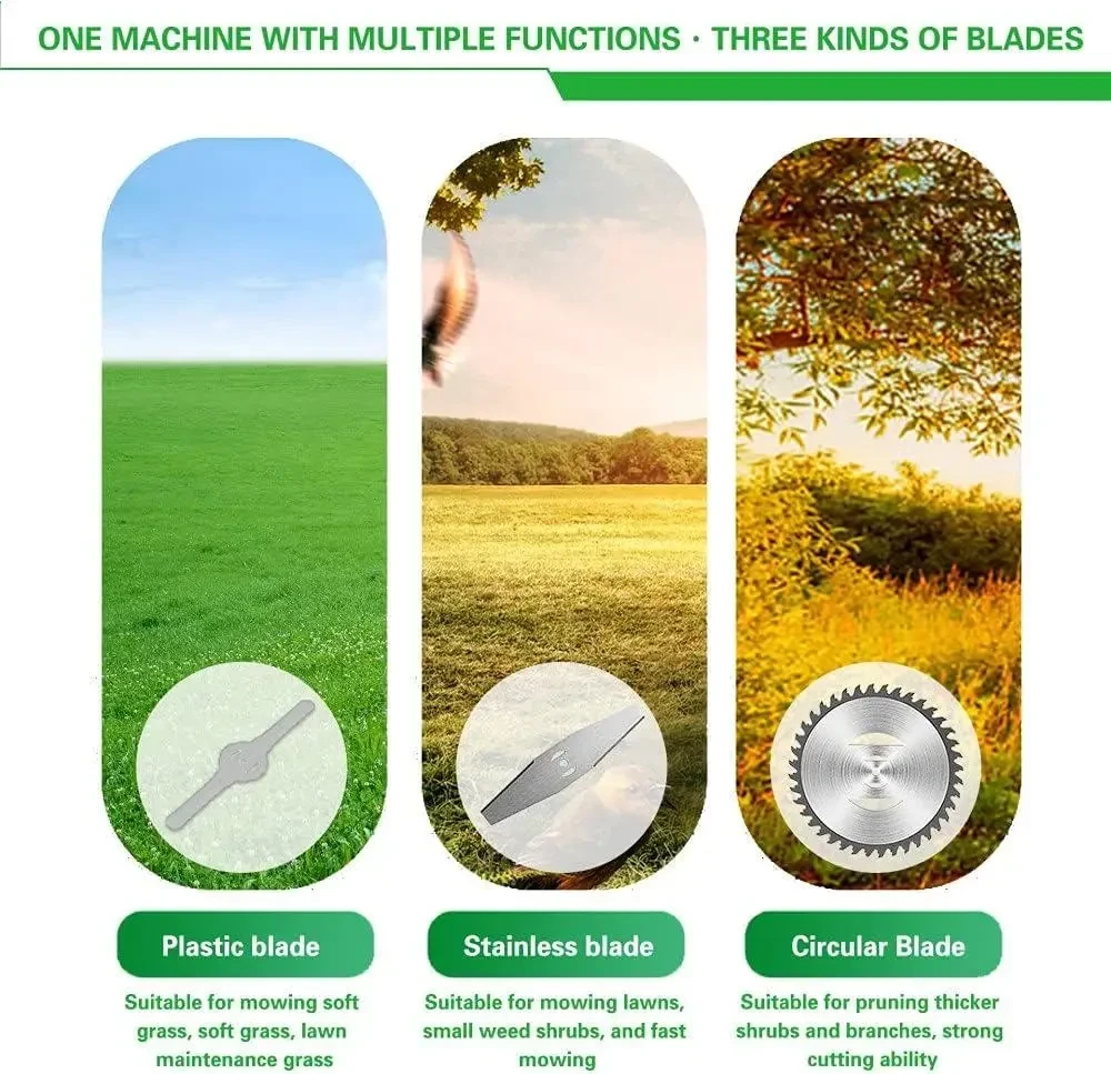 Триммер садовый аккумуляторный с насадками KIYOSHI WL-1301 (WL 1301) - фото 8 Триммер садовый аккумуляторный с насадками KIYOSHI WL-1301 (WL 1301) - фото 8