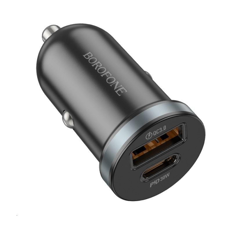 Зарядное устройство для телефонов Borofone BZ22 Scenery dual port PD30W+QC3.0 Black (26403)