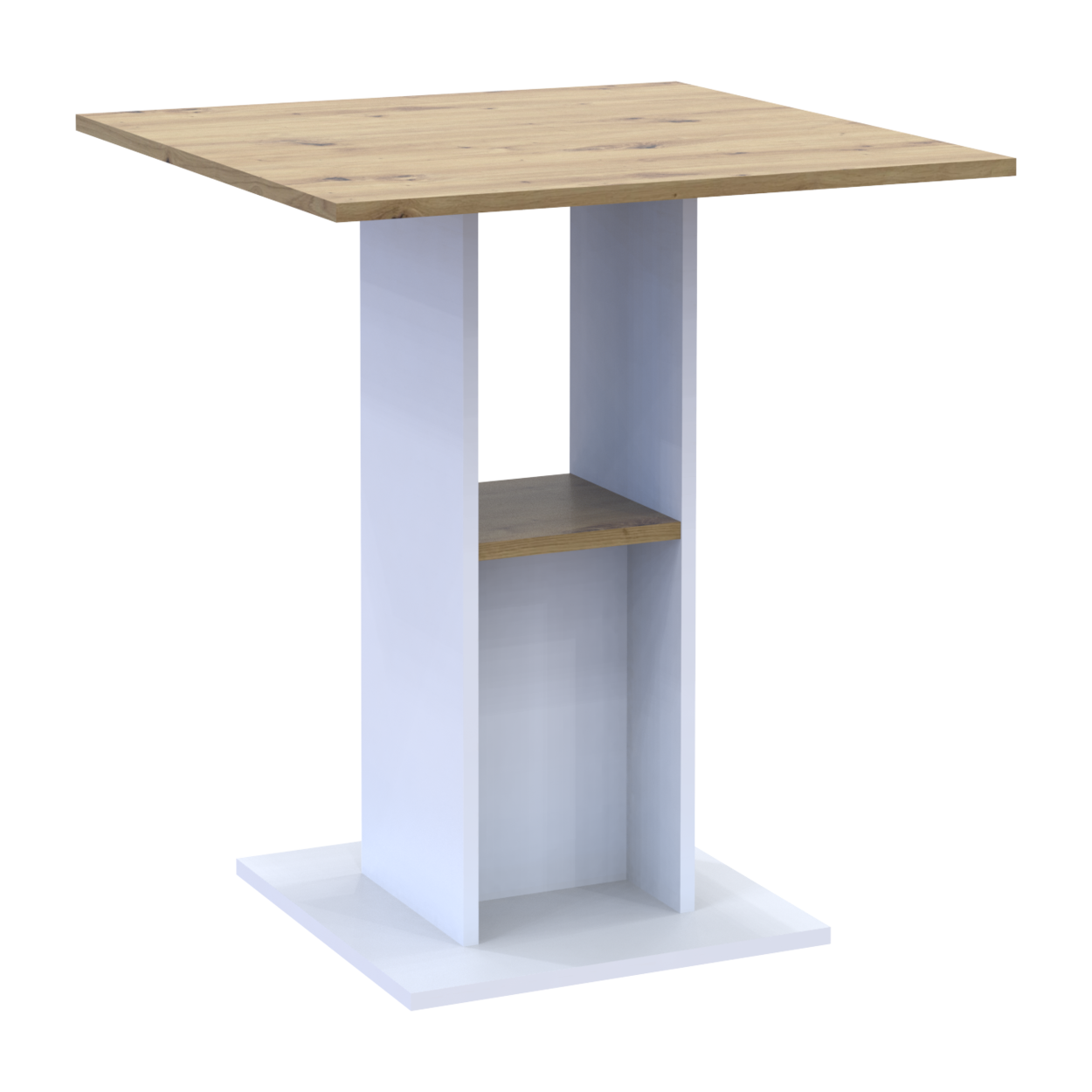 Стол Doros Коуд 70х70х74 см Белый/Дуб Артизан (41510131) - фото 4