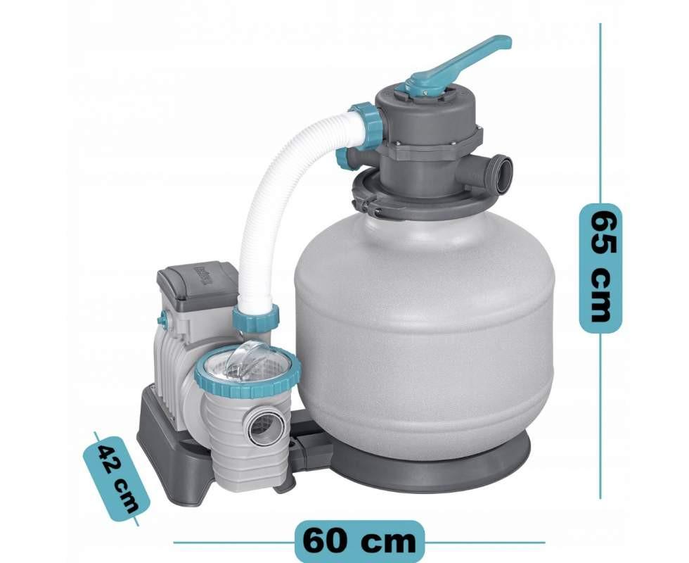 Фильтр-насос для бассейна Bestway 58497 песочный 5678 л/час (26604583) - фото 4