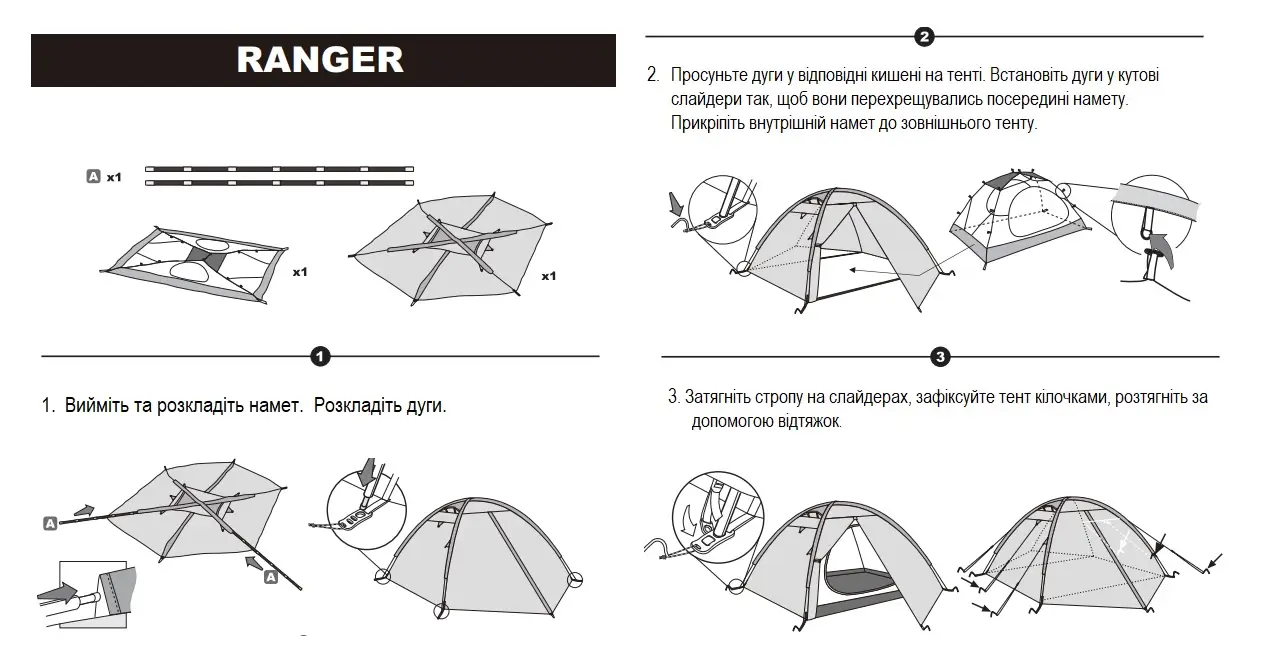 Намет Tramp Ranger 2 v2 Зелений - фото 3