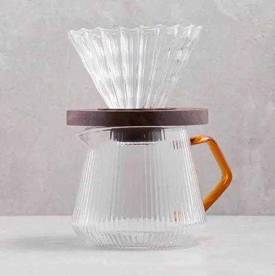 Набір для заварювання фільтр-кави Hario V60 02 скляний пуровер і заварник 600 мл (30034) - фото 5 Набір для заварювання фільтр-кави Hario V60 02 скляний пуровер і заварник 600 мл (30034) - фото 5