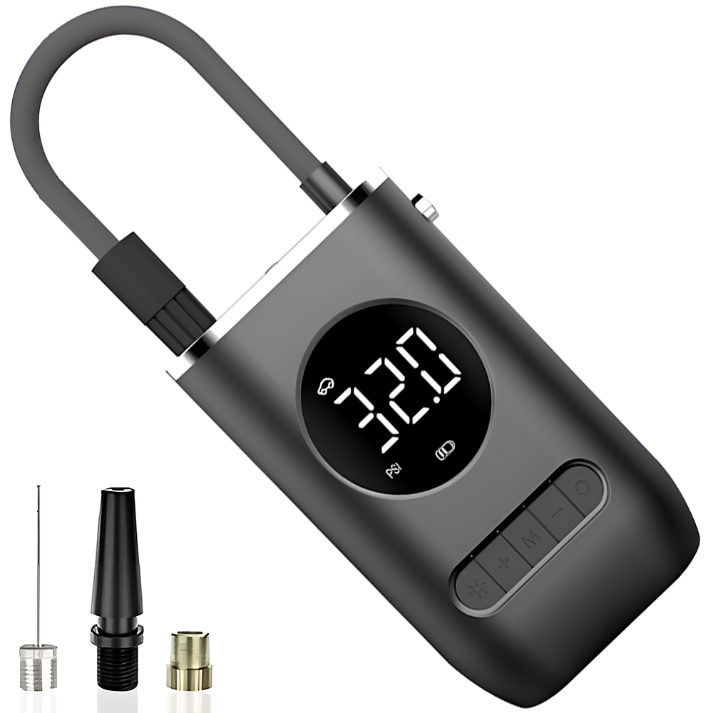 Насос-компрессор портативный аккумуляторный Podofo PAC-02 для авто/мотоцикла/велосипеда и спортивного оборудования Черный Насос-компрессор портативный аккумуляторный Podofo PAC-02 для авто/мотоцикла/велосипеда и спортивного оборудования Черный