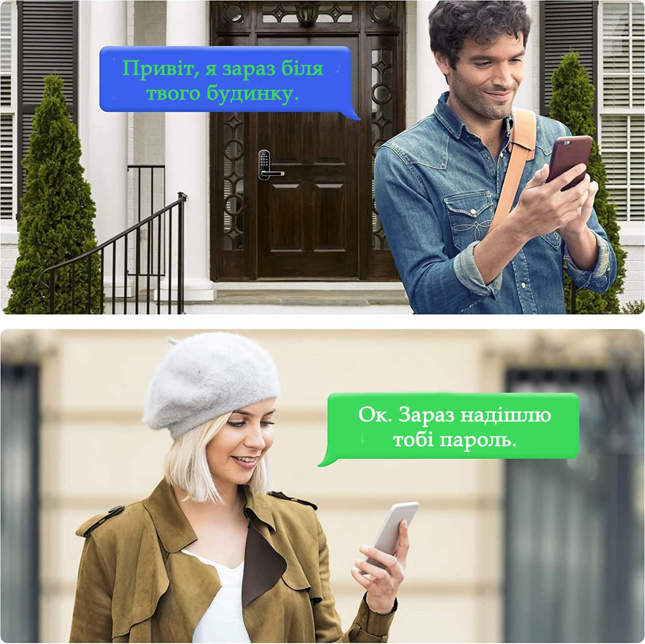 Замок дверей розумний з відбитком пальців біометричний електроз клавіатурою паролем ключами та картами - фото 7 Замок дверей розумний з відбитком пальців біометричний електроз клавіатурою паролем ключами та картами - фото 7