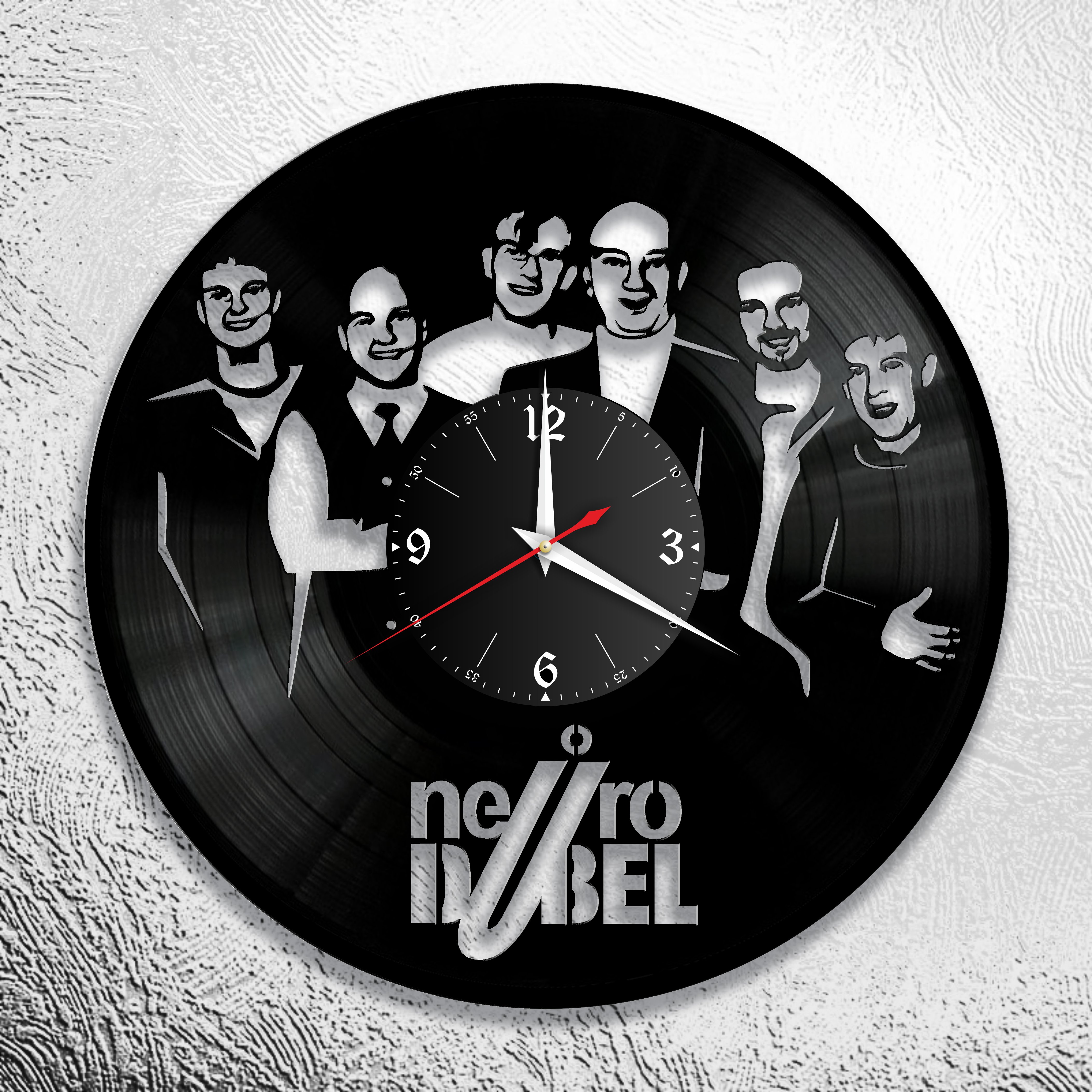 Часы настенные Нейро Дюбель 0781 из виниловой пластинки