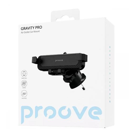 Тримач телефону Proove Gravity Pro Air Outlet Car Mount на дефлектор/затиск Чорний (601789) - фото 2